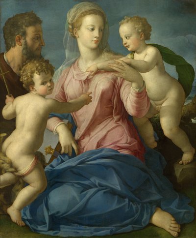 A Szent Család a Keresztelő Szent János csecsemővel (Madonna Stroganoff) alkotó: Bronzino