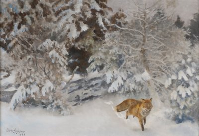 Róka téli tájban, 1938 alkotó: Bruno Andreas Liljefors