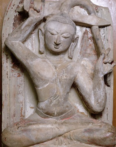Ülő Buddha haját vágja alkotó: Burmese School
