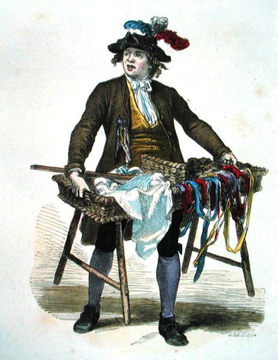 Szalagárus 1774-ben (színes metszet) alkotó: Burn (fl.1840-60) Smeeton