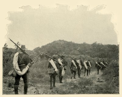 Útban az 1. és 10. Battlefieldtől a Rough Riders konfliktus helyszínéig, a hegyek felett alkotó: Burr McIntosh