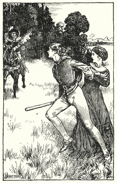 Illusztráció: A kolostor és a kandalló, Charles Reade (litho) alkotó: Byam (after) Shaw