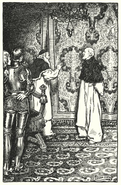 Illusztráció: A kolostor és a kandalló, Charles Reade (litho) alkotó: Byam (after) Shaw