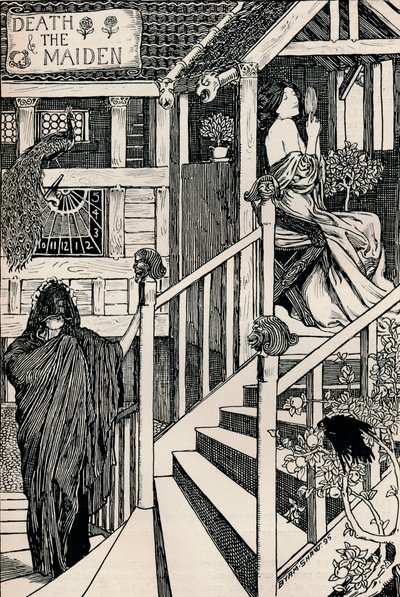 Halál és leány, 1895 alkotó: Byam Shaw