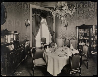 Privát étkező a Hotel Knickerbockerben, 1906 (ezüst zselatin nyomat) alkotó: Byron Company