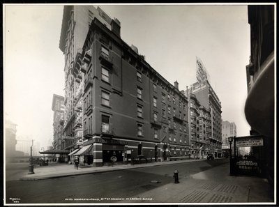 The Hotel Woodward, Broadway és 55th Street, New York, 1920 (ezüst zselatin nyomat) alkotó: Byron Company