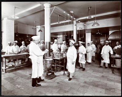 A Manhattan Hotel konyhája, 1902 (ezüst zselatin nyomat) alkotó: Byron Company
