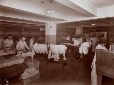 A Hotel McAlpin mosókonyha, 1913 (ezüst zselatin nyomat) alkotó: Byron Company