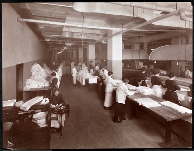 A Hotel McAlpin mosókonyha, 1913 (ezüst zselatin nyomat) alkotó: Byron Company