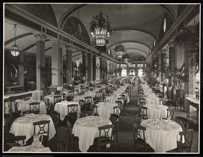 A Hotel Pennsylvania tetőkert étterme, 1919 (ezüst zselatin nyomat) alkotó: Byron Company