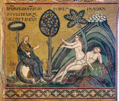 Éva teremtése, bizánci mozaik, XII-XIII. század, az ellenhomlokzaton (mozaik) alkotó: Byzantine