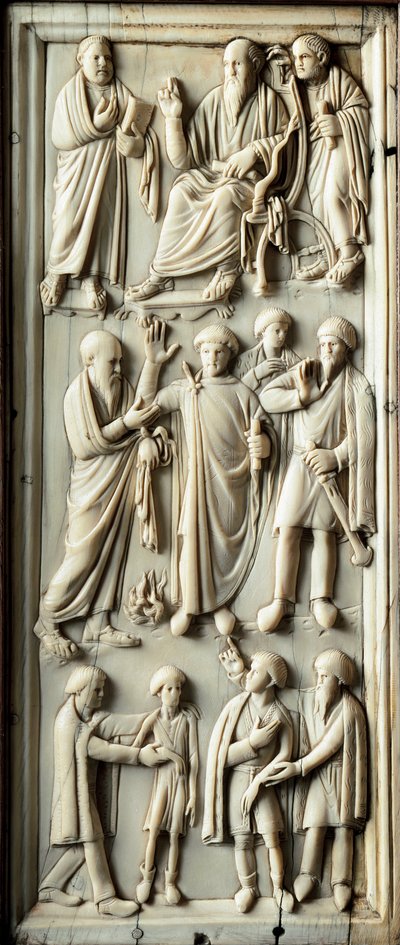 Epizód Tarzusi Szent Pál életéből. Elefántcsont diptichon. 5. század. Firenze, Museo Nazionale del Bargello alkotó: Byzantine
