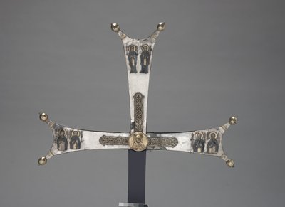 Körmeneti kereszt töredéke, 1050 körül (ezüst aranyozott, niello) alkotó: Byzantine