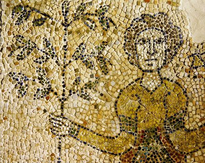 Éva és a tudás fája ábrázolása, 1213 (mozaik) alkotó: Byzantine