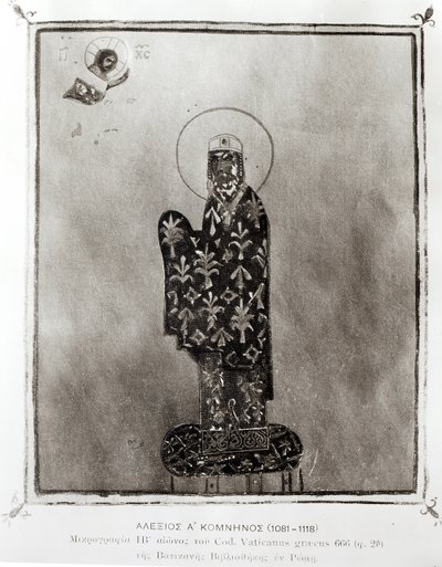 Alexius I. Comnénus (1048-1118), bizánci császár (1081-1118) (persellye) (f/w fotó) alkotó: Byzantine Byzantine