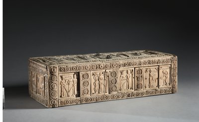 Elefántcsont doboz Ádám és Éva jeleneteivel, 1000-1100 alkotó: Byzantine School