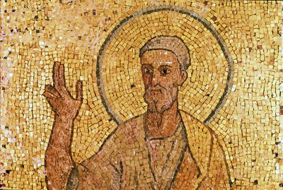 Szent Péter, a Szent Péter-kriptából, i.sz. 700 körül (mozaik) (lásd még: 151555) alkotó: Byzantine School