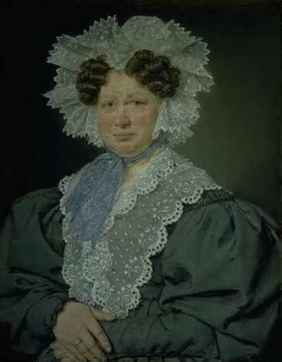 Kirsten Stampe b. Kaas kamarás (1766-1842) 1793-ban feleségül vette Holger Baron Stampe nysøi kamarást. alkotó: C.A. Jensen