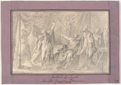 Oroszlánszívű Richárd. Jelenet Walter Scott "The Talisman" (1825) című regényéből alkotó: C.A. Lorentzen