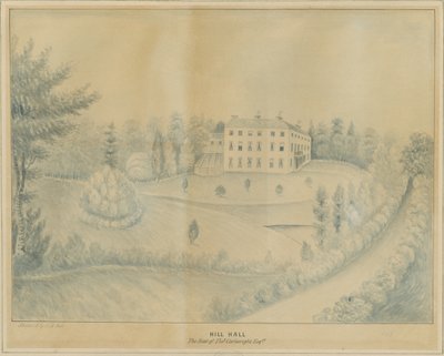 High Offley – Hill Hall: ceruza- és mosórajz, nd [c 1840] alkotó: C.B Ash