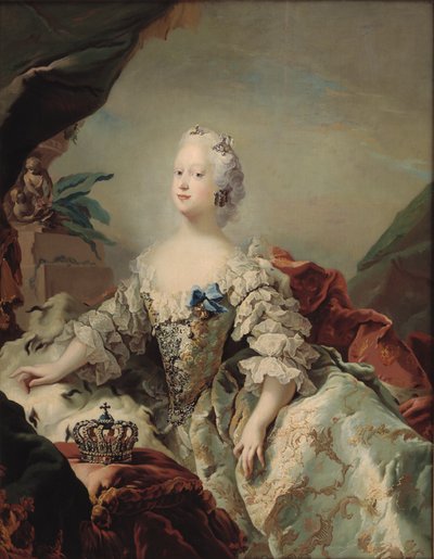 Louise, V. Frigyes első királynője koronázási ruhájában alkotó: C.G. Pilo