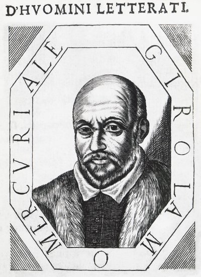 Girolamo Mercuriale (1530-1606) olasz orvos és filozófus portréja, tusrajz alkotó: J.B. and Brown J. Rowbotham