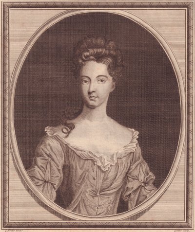 Margaret Cecil, Ranelagh grófnő (1672 vagy 1673-1728) portréja, John Goldar (1729-1795) rézmetsze G Kneller festményéből alkotó: J.B. and Brown J. Rowbotham