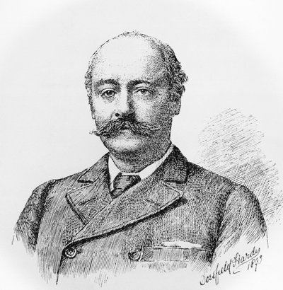 Sir Charles Hubert Hastings Parry (1848-1918) angol zeneszerző, tanár és zenetörténész portréja, metszet Dorofield Hardy (1853-1937) rajza alapján alkotó: J.B. and Brown J. Rowbotham