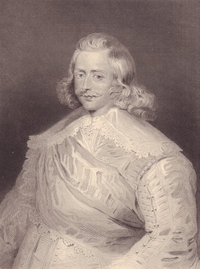 Habsburg Ferdinánd spanyol bíboros és tábornok (1609-1641) portréja, metszet alkotó: J.B. and Brown J. Rowbotham
