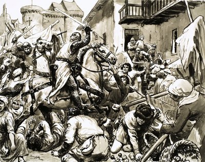 Hans Bohmot erőszakkal a würzburgi várba viszik alkotó: C.L. Doughty