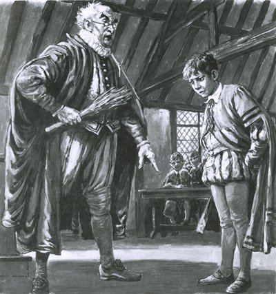 Shakespeare-t fegyelmezik, mint egy kisfiút. alkotó: C.L. Doughty