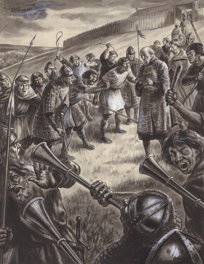 Azonosítatlan történelmi jelenet (gouache, papír) alkotó: C.L. Doughty