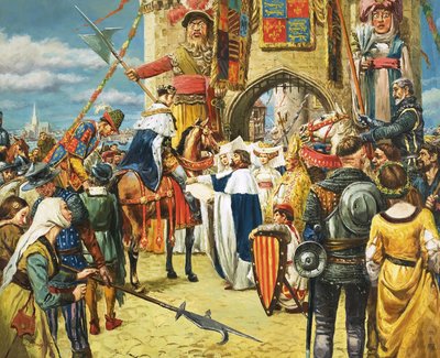 Azonosítatlan királyt méltóságok köszöntik alkotó: C.L. Doughty