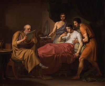 Nagy Sándor betegágyán alkotó: Christoffer Wilhelm Eckersberg