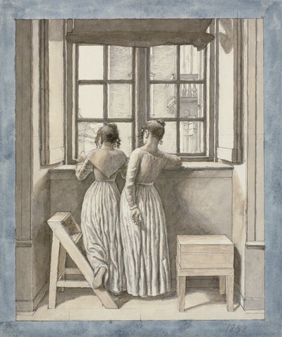 A Művész Stúdió ablakában alkotó: Christoffer Wilhelm Eckersberg
