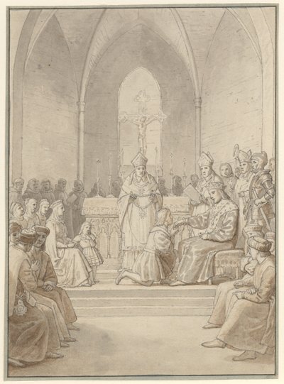 Az Elefánt Rend alapítása. alkotó: Christoffer Wilhelm Eckersberg