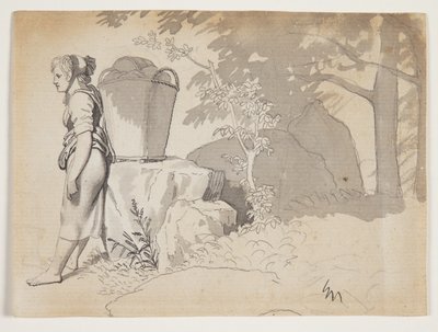 Egy parasztasszony pihen alkotó: Christoffer Wilhelm Eckersberg