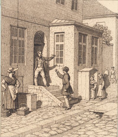 Utcai jelenet. Illusztráció a "Lineáris perspektívához", VII. tábla alkotó: Christoffer Wilhelm Eckersberg