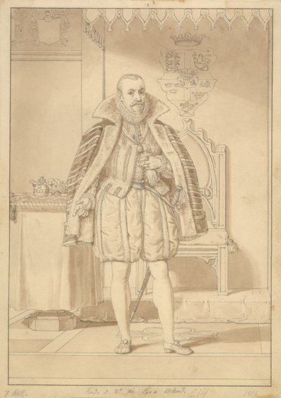II. Frederik koronázási jelmezben. alkotó: Christoffer Wilhelm Eckersberg