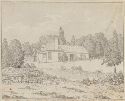 Jean Jacques Rousseau háza az ermenonville-i palota kertjében alkotó: Christoffer Wilhelm Eckersberg