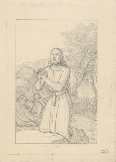 Krisztus a Gecsemánéban. alkotó: Christoffer Wilhelm Eckersberg