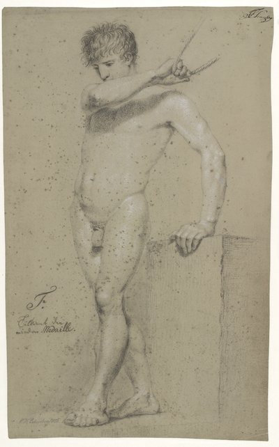 Férfi álló modell, profil bal alkotó: Christoffer Wilhelm Eckersberg