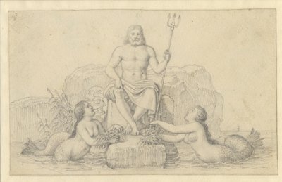 Neptunusz és két nereida. alkotó: Christoffer Wilhelm Eckersberg