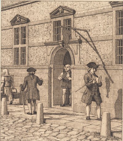 Rengeteg a tőzsde portálján. Illusztráció a "Lineáris perspektívához", VI. tábla alkotó: Christoffer Wilhelm Eckersberg