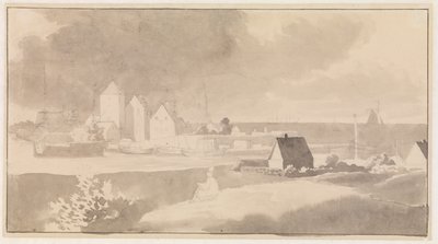 Prospektus: Korsør alkotó: Christoffer Wilhelm Eckersberg