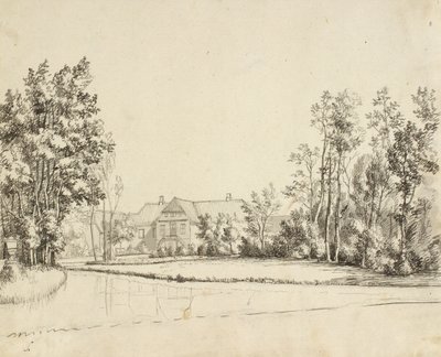 Sanderumgaard a kertből nézve alkotó: Christoffer Wilhelm Eckersberg