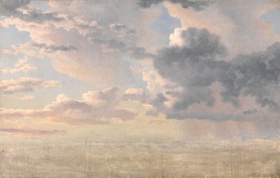 Tanulmány a felhőkről a hang felett alkotó: Christoffer Wilhelm Eckersberg