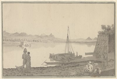 Kilátás Bonnból felfelé a Rajnán alkotó: Christoffer Wilhelm Eckersberg