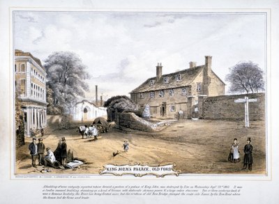 János király palotája, Old Ford, nyárfa, London, c1863 alkotó: C Coghlan