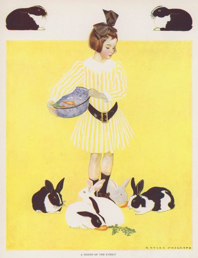 Coles Phillips lány, a család barátja (színes litho) alkotó: C. Coles Phillips